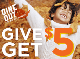 dine out give get $5