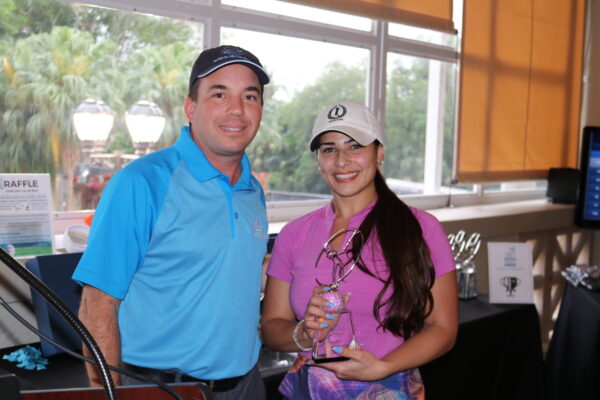 Alex Rodriguez Roig and Amanda Martin Closest to the Pin Winner